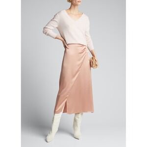 Vince Silk Midi Skirt Slip Wrap Draped Size 4